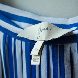 Joie Striped Silk Midi Skirt